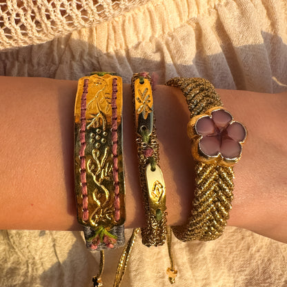 The Noctelle Rose Trio - Hand-Knotted Bracelet Set