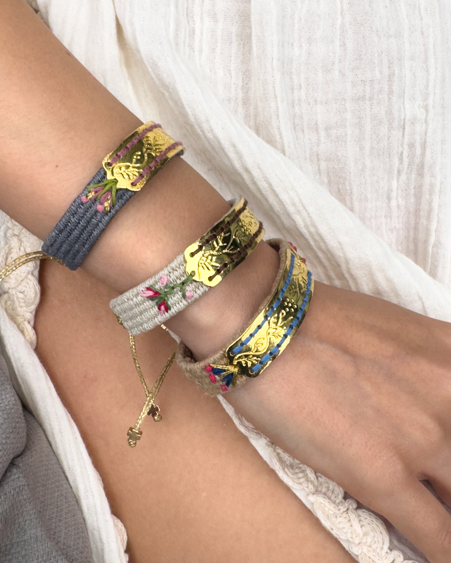 Anatolian Touch Bold Woven Bracelet - Symbolic Gold Plate