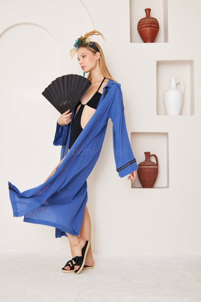 Azure Boho Blue Boho Kimono - ##option2KimonoS - MAzure Boho Blue Boho Kimonobohémisse