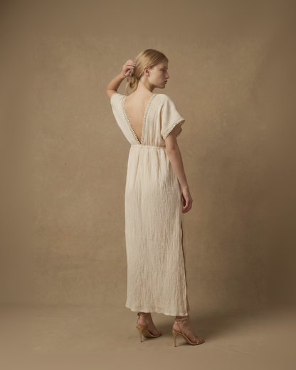 Selene Dress – Handmade Organic Cotton Maxi Dress