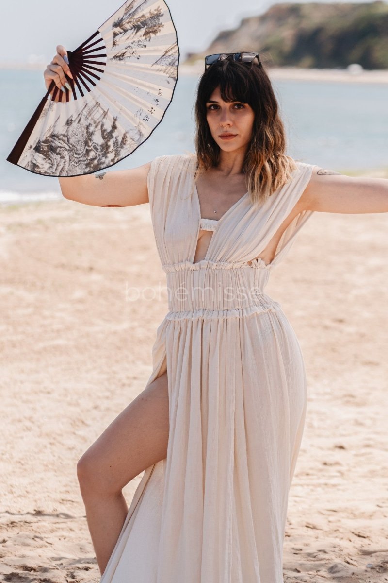 Bohemian Pure Maxi Dress - ##option2DressXSBohemian Pure Dress in White - bohémisse"bohémisse