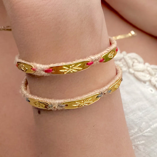 Calista Hand-Knotted Macramé Plate Bracelet