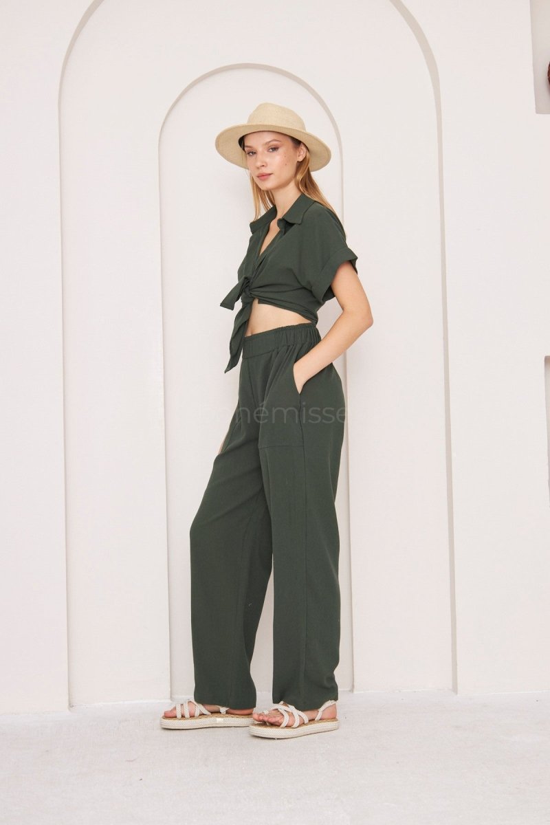 Cotton Calm Boho Crop Top and Pants Matching Set - ##option2Boho Matching SetsXSCotton Calm Boho Crop Top and Pants Matching Setbohémisse