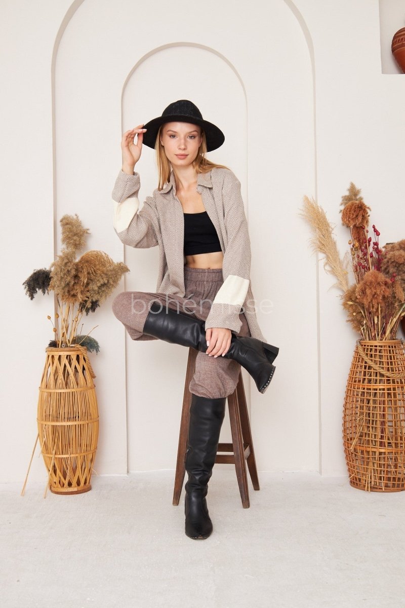 Cuddle Comfort Boho Kimono - ##option2KimonoXSCuddle Comfort Kimono in Brown - bohémisse"bohémisse