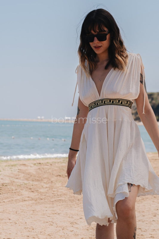 Coastal Heaven Boho Dress - ##option2DressXSCoastal Heaven Boho Dress in White - bohémisse"bohémisse