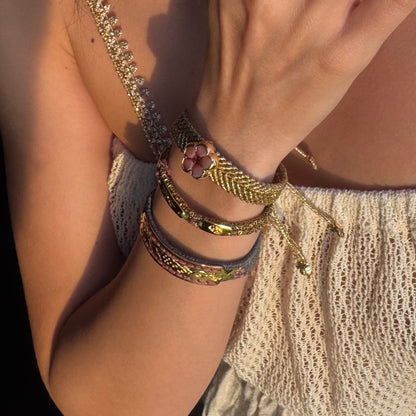 The Noctelle Rose Trio - Hand-Knotted Bracelet Set
