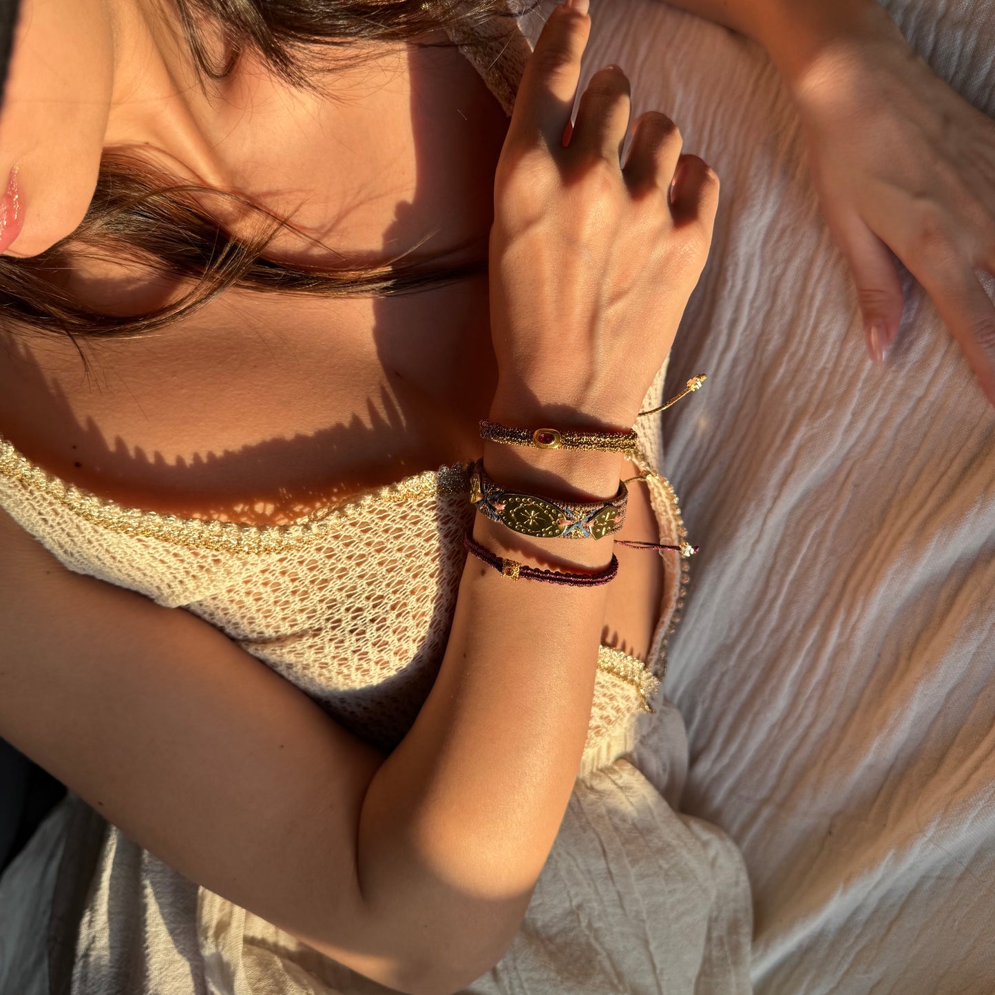 The Solaris Trio – Hand-Knotted Bracelet Set