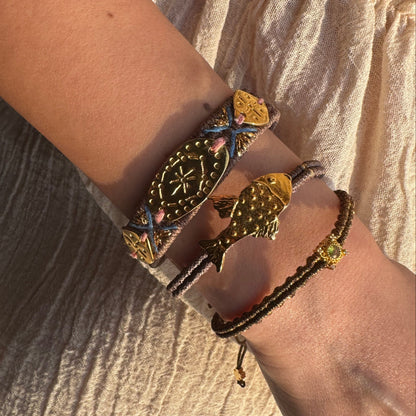 The Terra Sol Trio- Hand-Knotted Bracelet Set