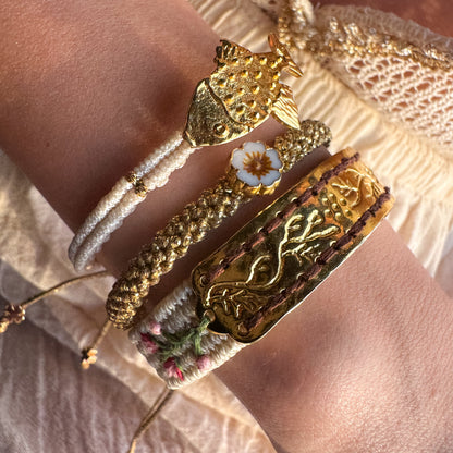 The Pure Light Trio - Hand-Knotted Bracelet Set