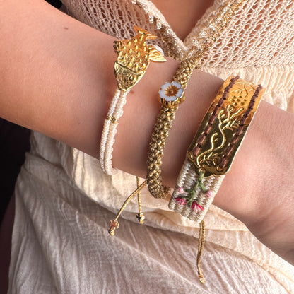 The Pure Light Trio - Hand-Knotted Bracelet Set