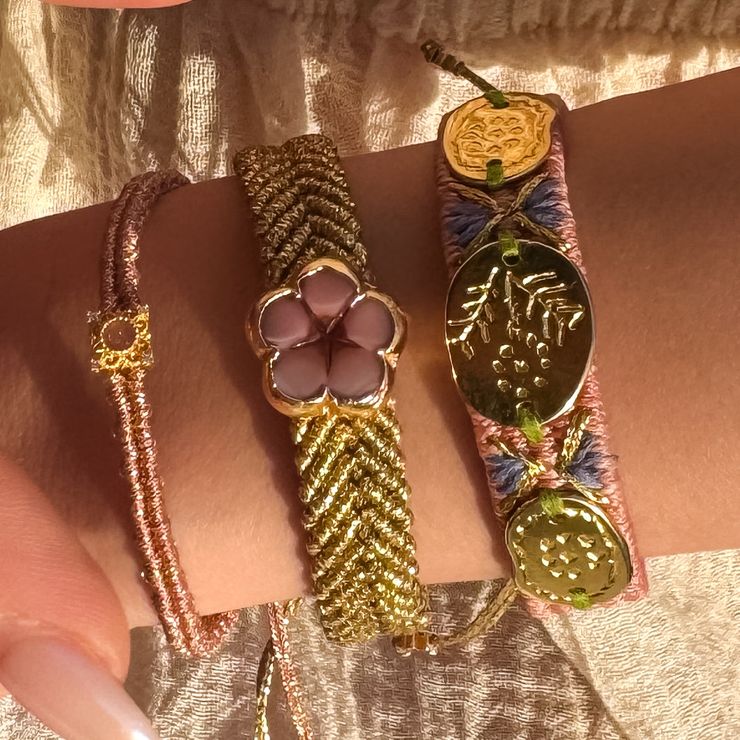 The Luma Bloom Trio - Hand-Knotted Bracelet Set