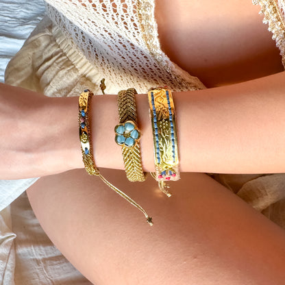 The Aegean Bloom Trio - Hand-Knotted Bracelet Set