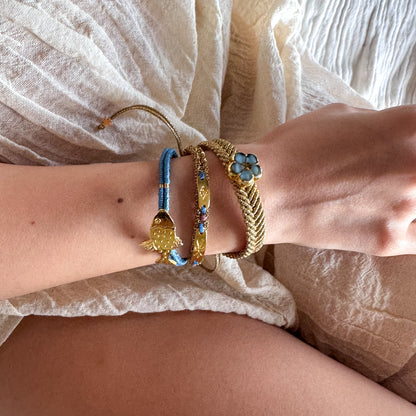 The Azurea Coast Trio- Hand-Knotted Bracelet Set
