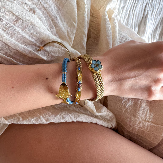 The Azurea Coast Trio- Hand-Knotted Bracelet Set