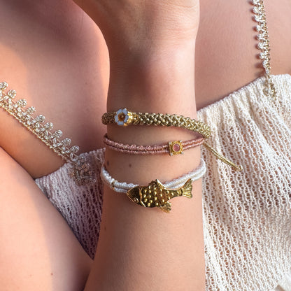 The Rosaline Bloom Trio - Hand-Knotted Bracelet Set