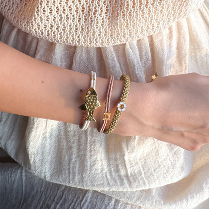 The Rosaline Bloom Trio - Hand-Knotted Bracelet Set