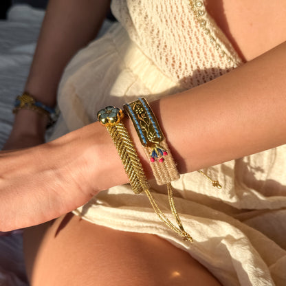 The Coastal Meadow Duo - Hand-Knotted Bracelet Set