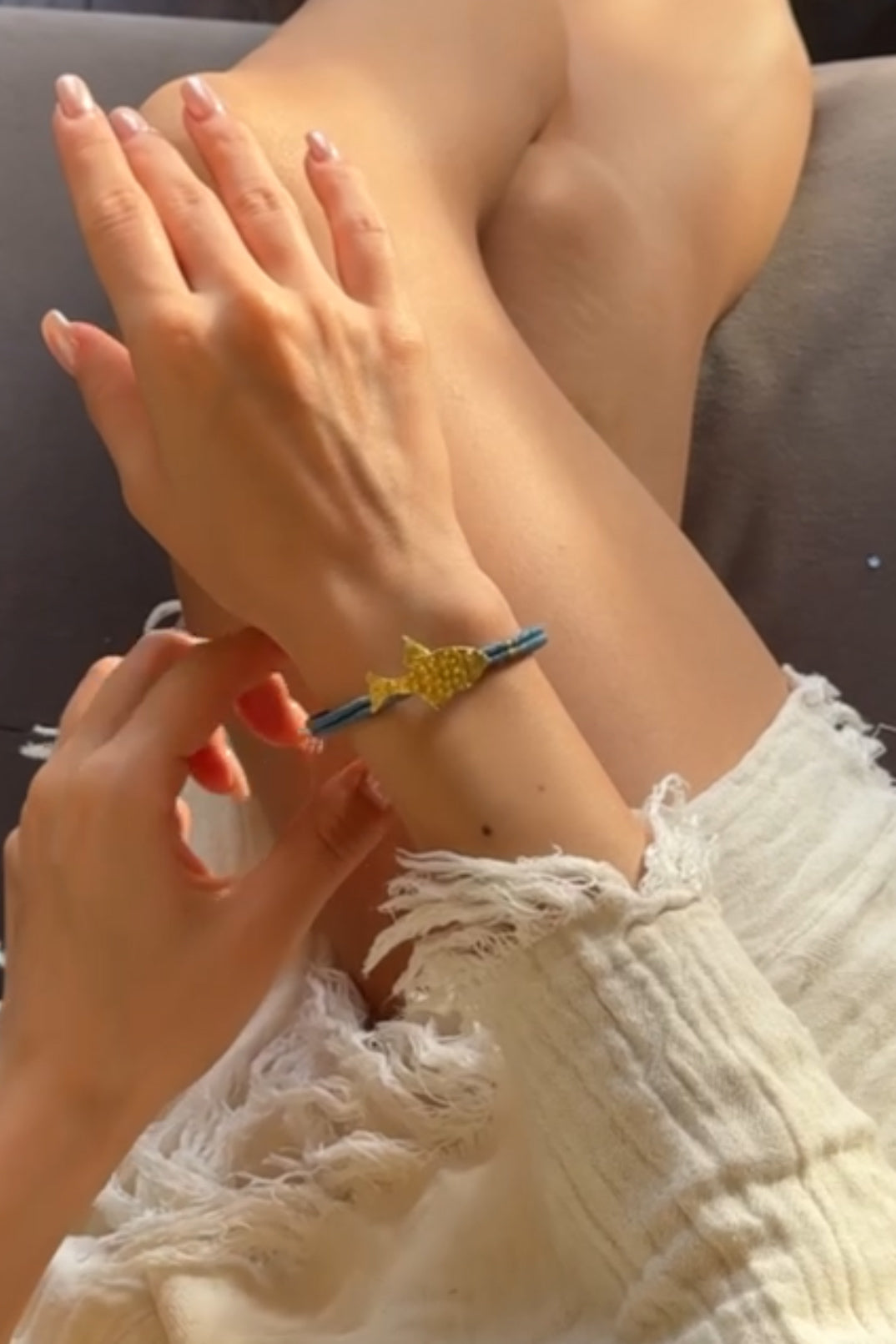 Fish Talisman Macrame Bracelet - Good Luck Charm