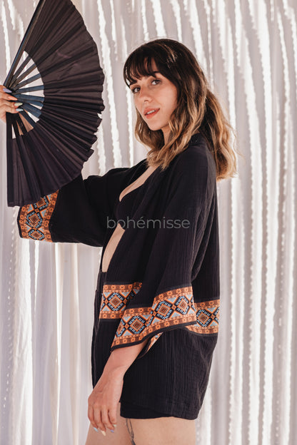 Radiant Boho Kimono and Shorts Matching Set