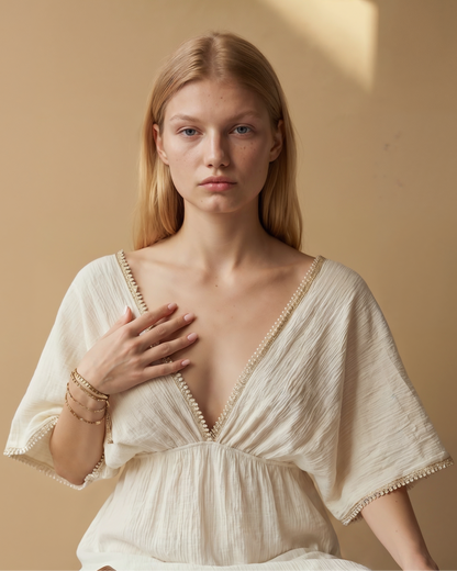 Selene Dress – Handmade Organic Cotton Maxi Dress