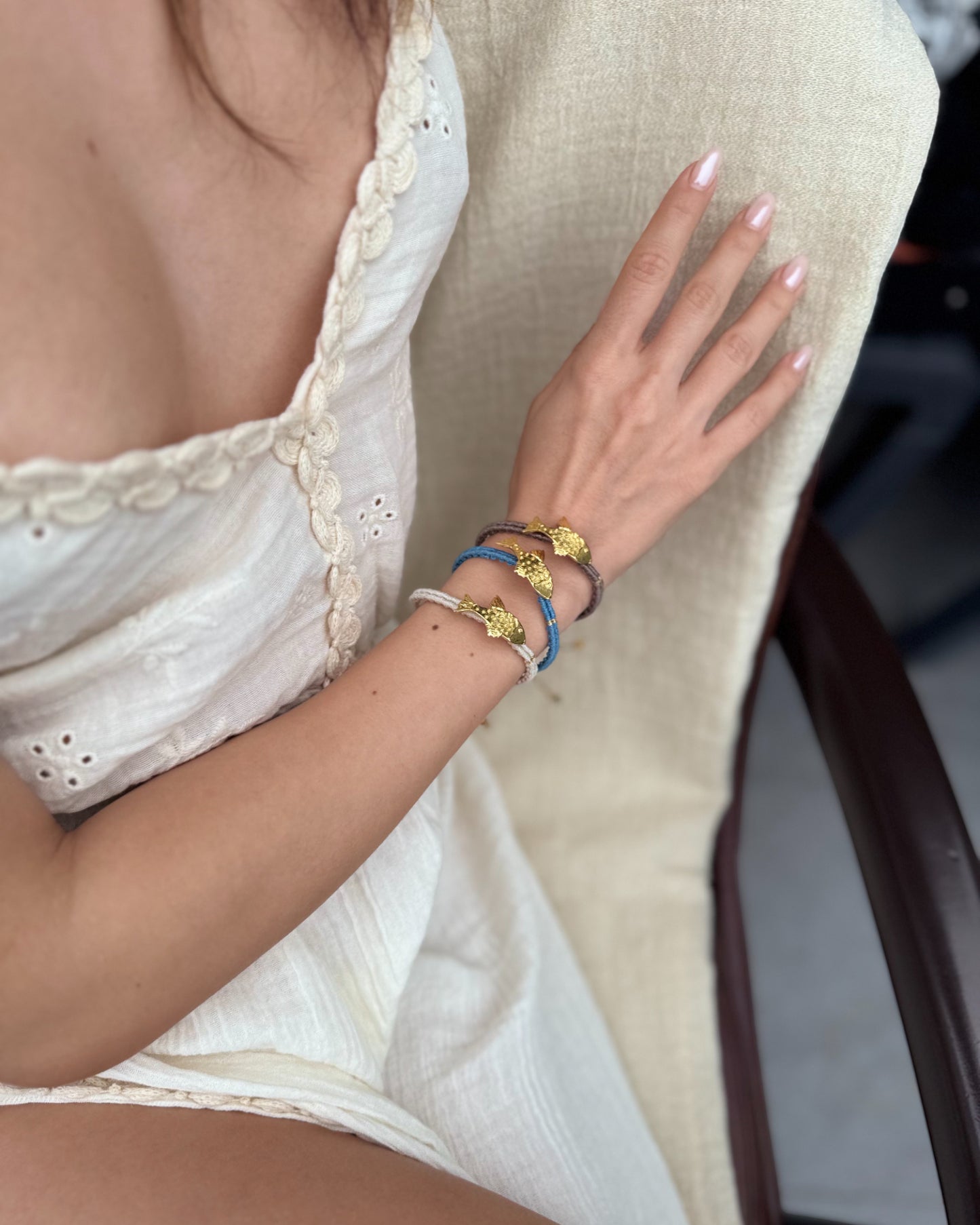 Fish Talisman Macrame Bracelet - Good Luck Charm