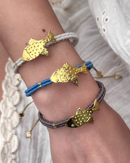 Fish Talisman Macrame Bracelet - Good Luck Charm