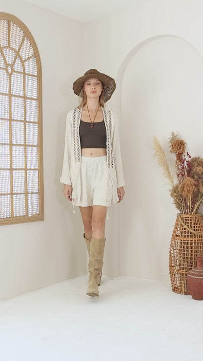 Seashore Symphony Boho Kimono