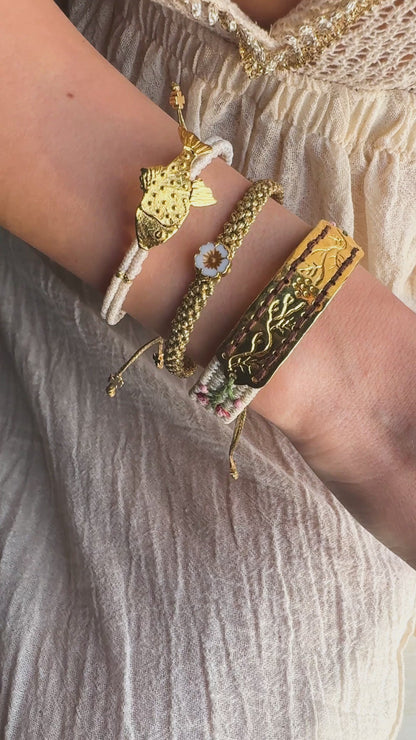 The Pure Light Trio - Hand-Knotted Bracelet Set