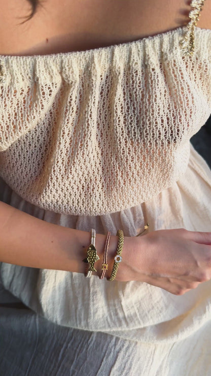 The Rosaline Bloom Trio - Hand-Knotted Bracelet Set
