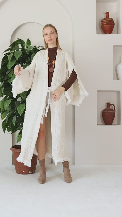 Cold Canvas Winter Boho Kimono