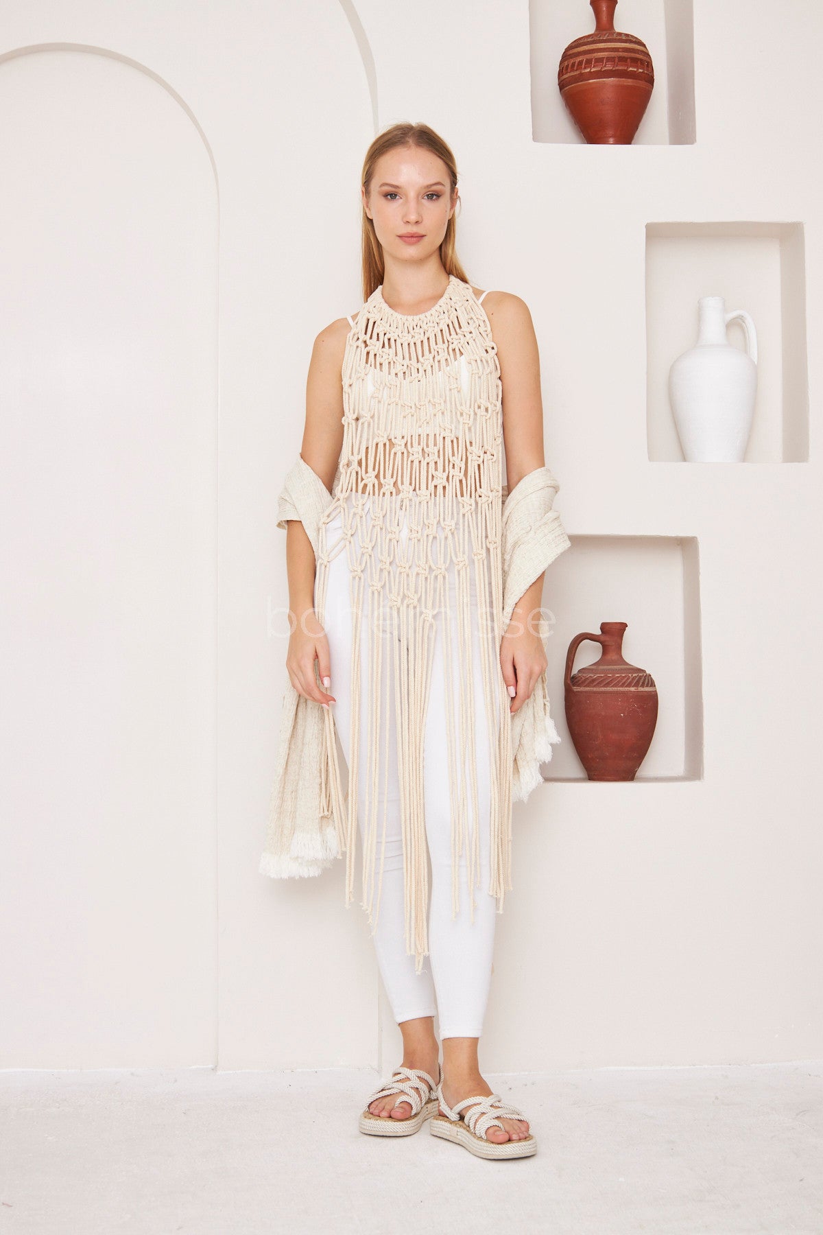 Sandy Handmade Macrame Boho Dress