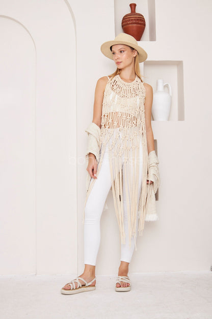 Sandy Handmade Macramé Boho Dress