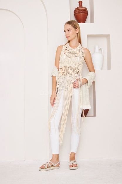 Sandy Handmade Macramé Boho Dress